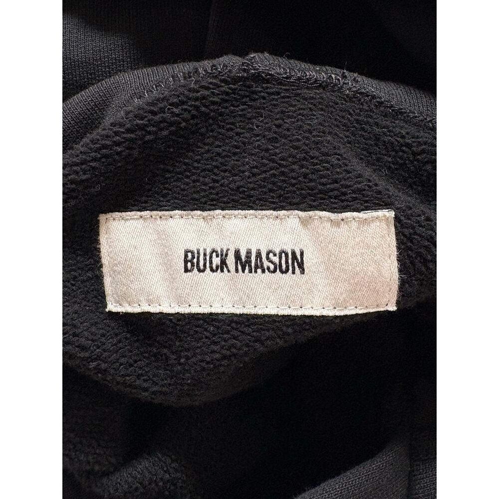 Buck Mason Faded Black Welterweight Pullover Hoodie Medium - Picture 7 of 8